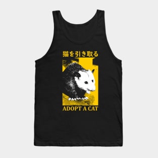 Adopt a Cat Opossum Yellow Tank Top